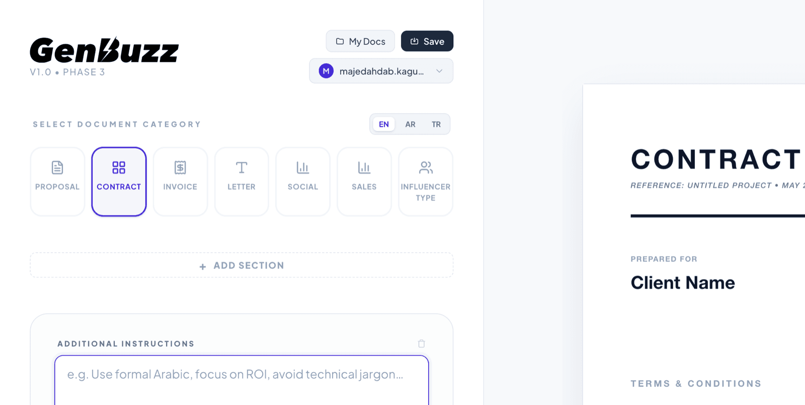 Multi-document support